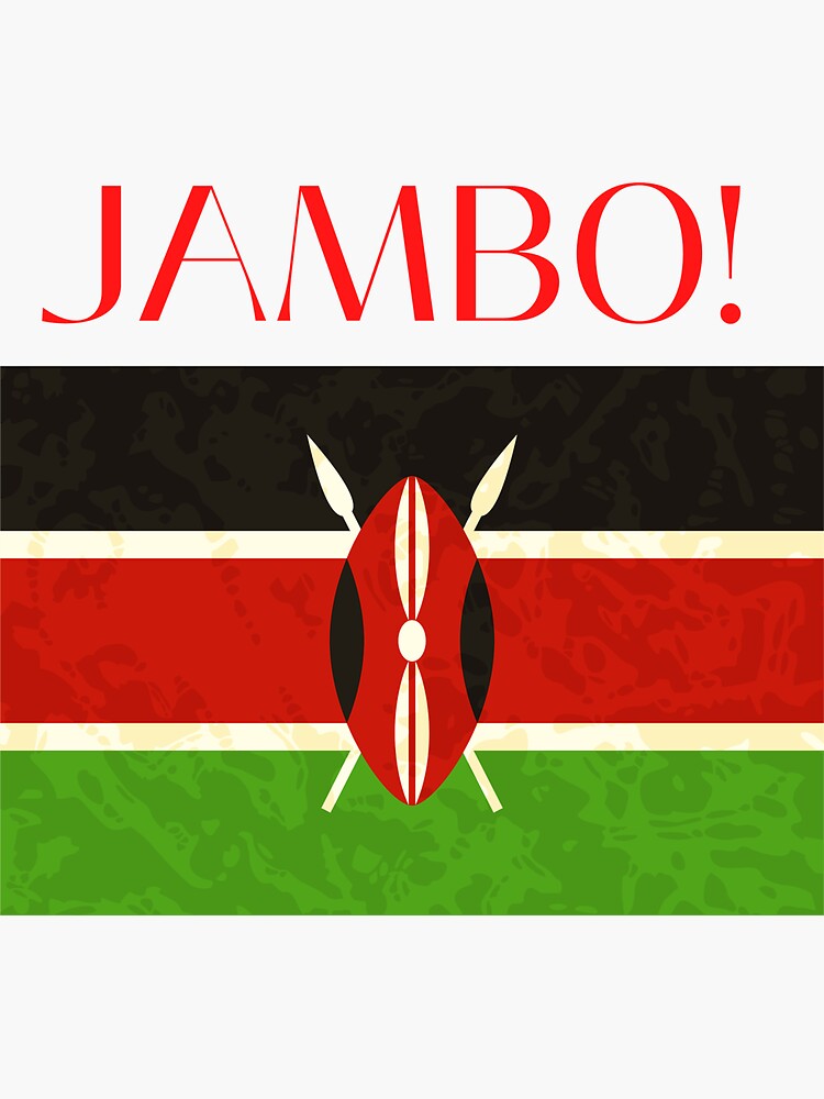 "JAMBO! Swahili greeting" Sticker for Sale by Worldgreets Redbubble