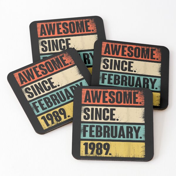 Item preview, 33 Year Old Gift Awesome Since February 1989 33rd Birthday  designed and sold by mchargue12.