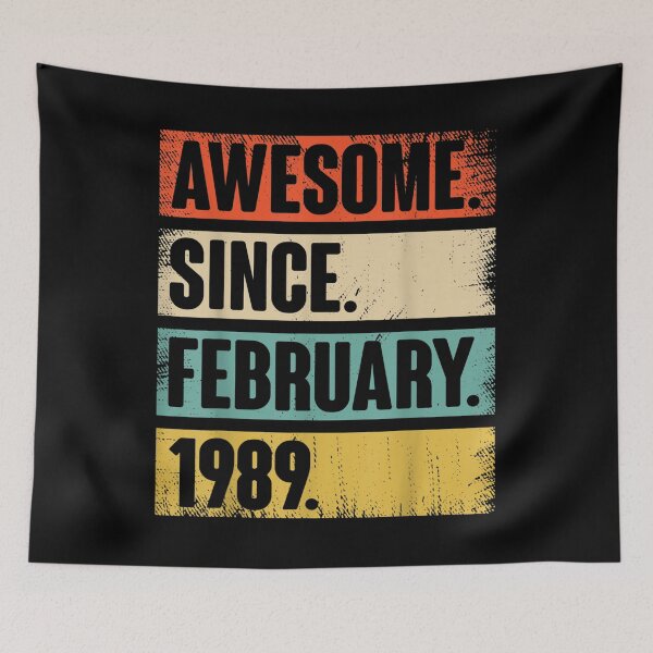 Item preview, 33 Year Old Gift Awesome Since February 1989 33rd Birthday  designed and sold by mchargue12.