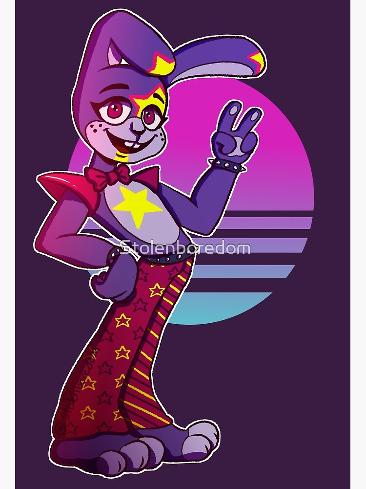 FNAF Glamrock Bonnie Photographic Print for Sale by elykoi