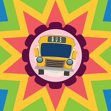 Artwork thumbnail, Just A Boy Who Loves School Buses - Colorful Design by FridPix