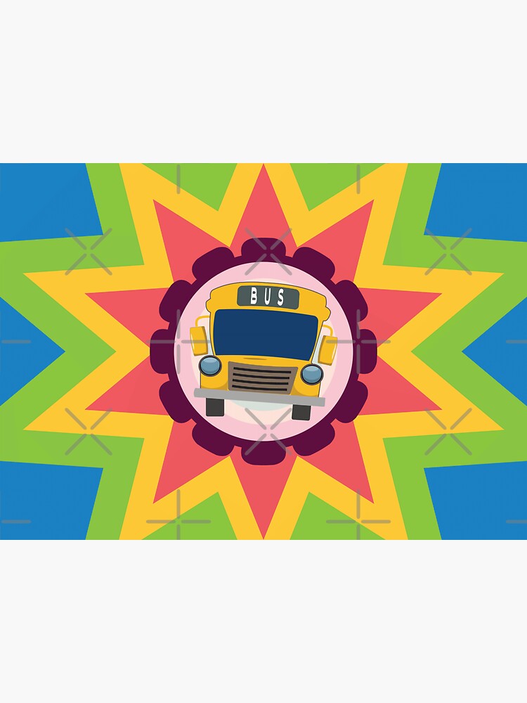 Thumbnail 3 of 3, Magnet, Just A Boy Who Loves School Buses - Colorful Design designed and sold by FridPix.