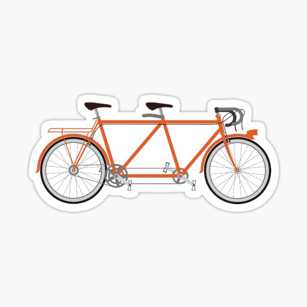 Pegatina for Sale con la obra «Bicicleta tándem» de Adam Tanderys