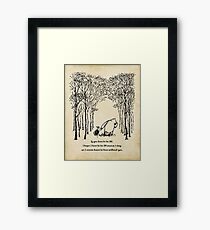 Winnie the Pooh - If you live to be 100 Framed Print