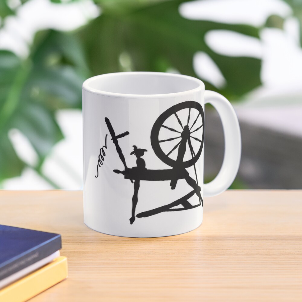 Irish Spinner And Spinning Wheel, 1890s Coffee Mug by Science Source -  Pixels