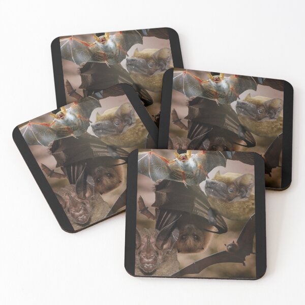 Item preview, Flying Bats Nature Digital Photo Collage Design designed and sold by EarthArtDesigns.