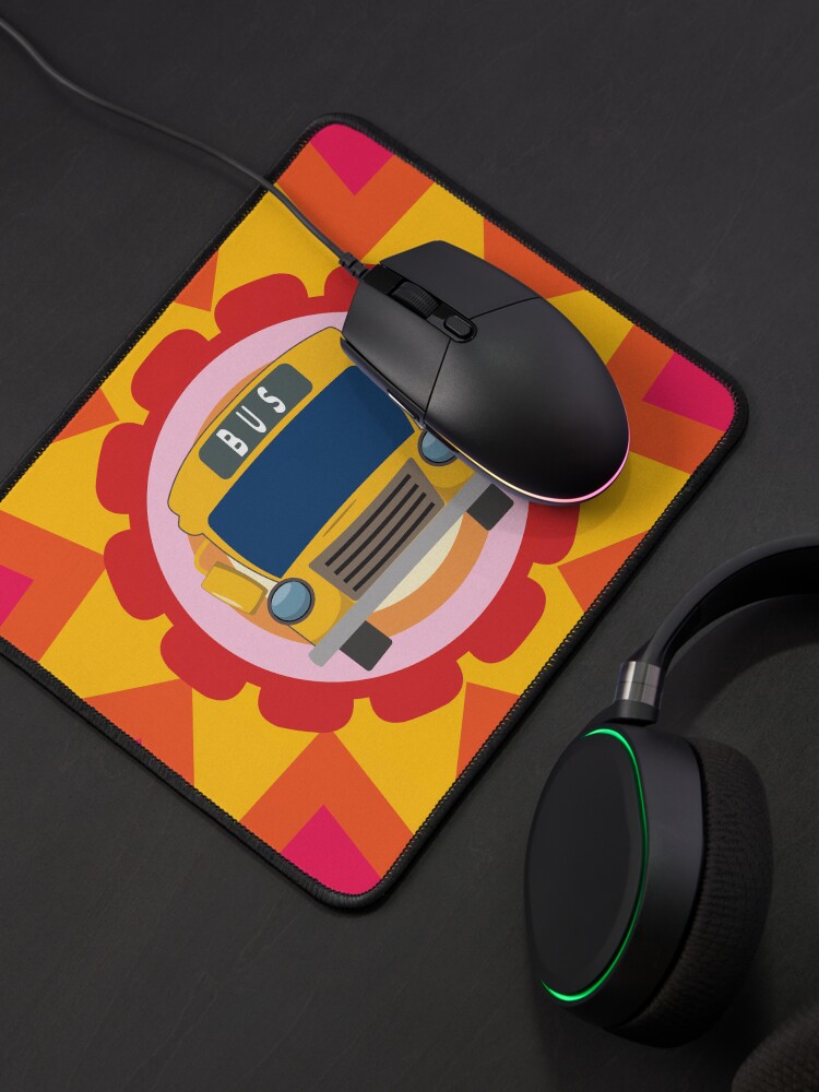 Thumbnail 4 of 5, Mouse Pad, Just A Boy Who Loves School Buses - Colorful Design designed and sold by FridPix.