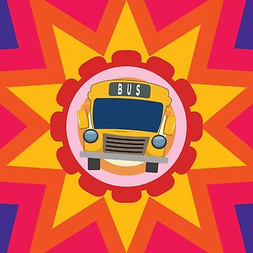 Artwork thumbnail, Just A Boy Who Loves School Buses - Colorful Design by FridPix