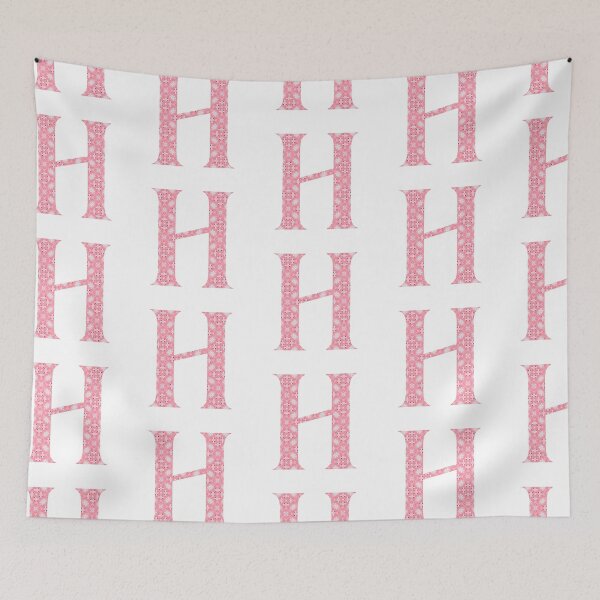 Item preview, "H" Pink Monogram designed and sold by JadeRiverImages.