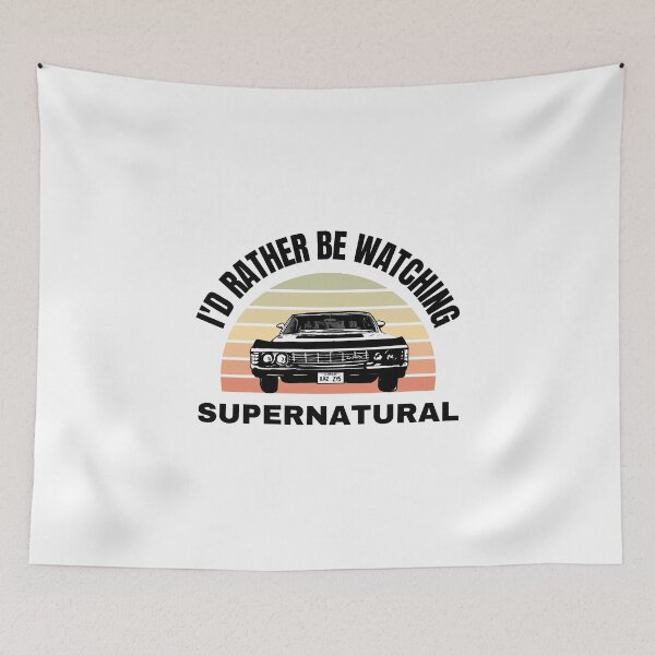 Item preview, Id rather be watching Supernatural In Black designed and sold by AmeliaIsabel.