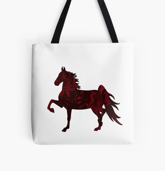 Aperçu de l'œuvre Swirly Saddlebred Trotteur Rouge Foncé créée et vendue par theaadesigns.
