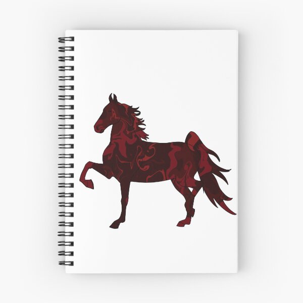 Item preview, Swirly Saddlebred Trotting Horse Dark Red designed and sold by theaadesigns.