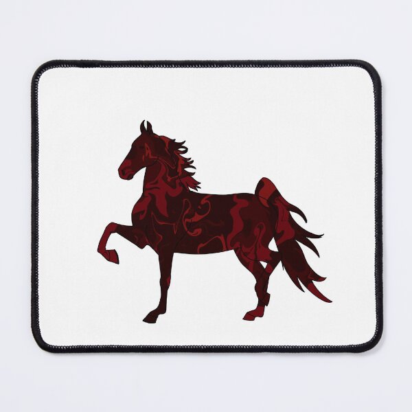 Item preview, Swirly Saddlebred Trotting Horse Dark Red designed and sold by theaadesigns.