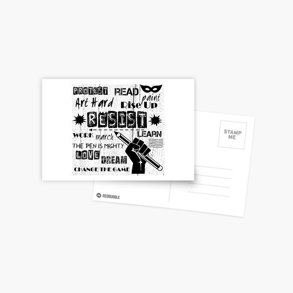 Resist Postcard