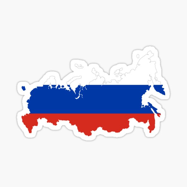 FLAG OF RUSSIA Sticker by Meithyl