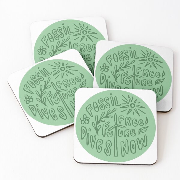 Item preview, fossil free future designed and sold by Peaceful Pasta.
