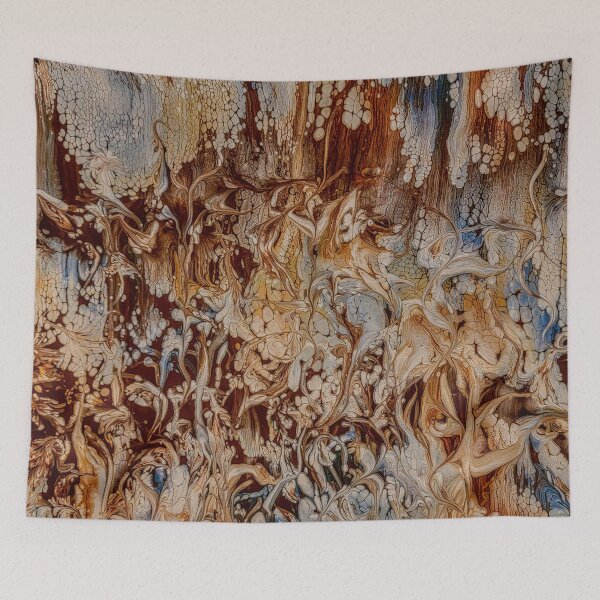 Item preview, Abstract Garden in Brown and Blue designed and sold by Karen Simon.