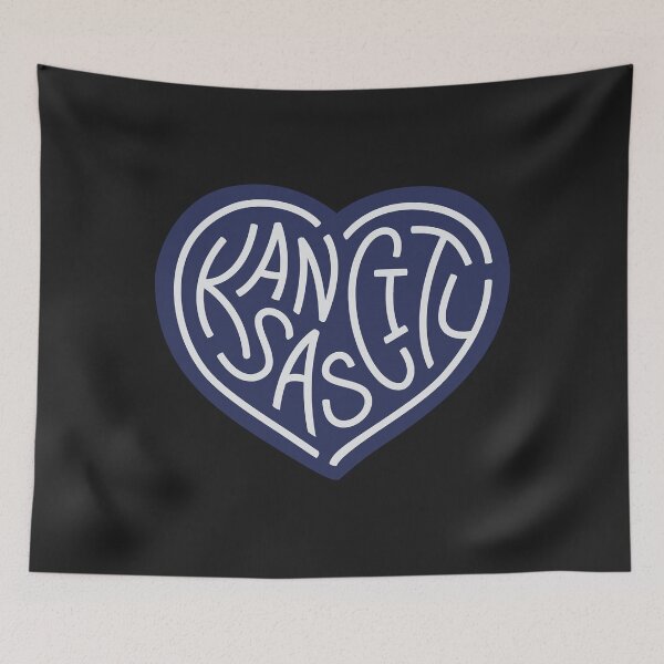 Item preview, LOVE KC azul oscuro x blanco KC Heart 2021 designed and sold by EmmanEtha.