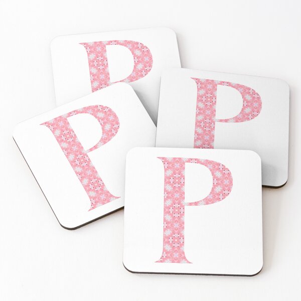 Item preview, "P" Pink Monogram designed and sold by JadeRiverImages.