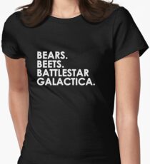 Bears, Beets, Battlestar Galactica. Women's Fitted T-Shirt