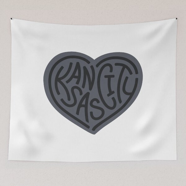 Item preview, LOVE KC grey x black KC Heart 2021 designed and sold by EmmanEtha.