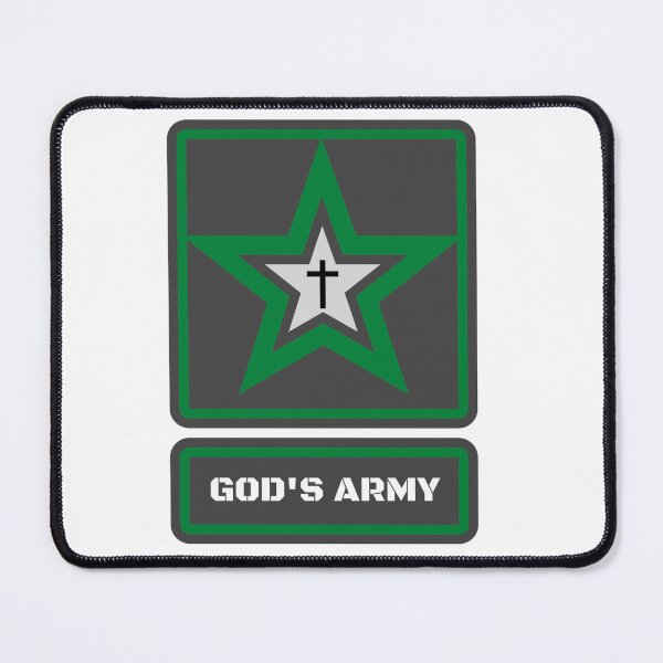 Item preview, GOD'S ARMY Soldier for Christ- Christian t-shirt (black w/ green print) designed and sold by Brent Horton.