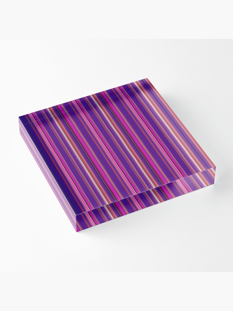 Alternate view of Serape Striped Textile Pattern Latinx Acrylic Block