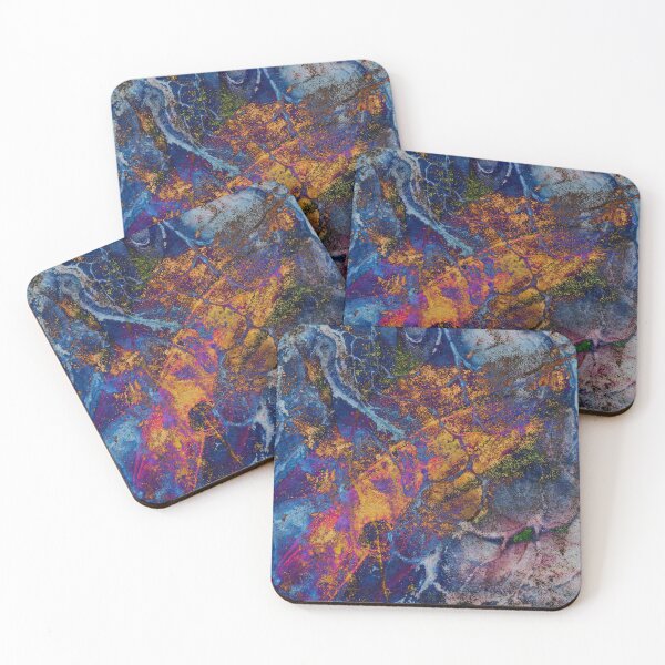 Item preview, Space Galaxy Ocean Blue Golden Rose Texture designed and sold by LittleCuteBean.