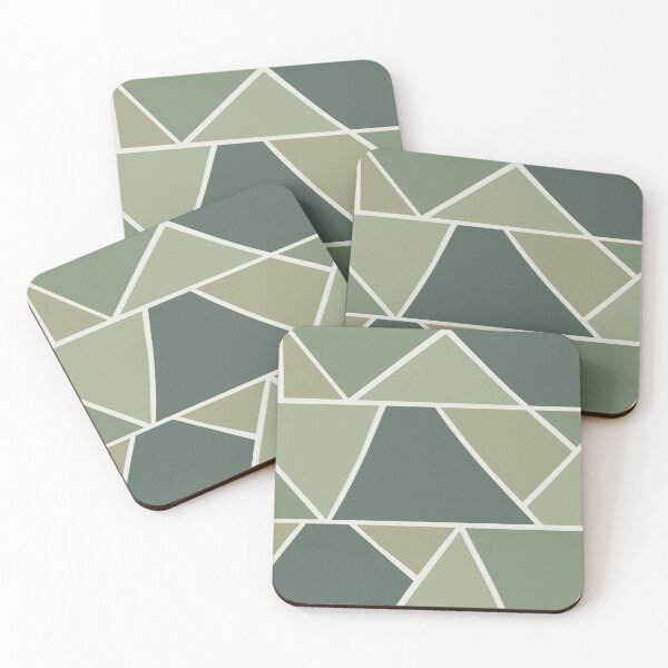 Item preview, Abstract Geometric Shapes 13 in Sage Green Pattern designed and sold by nineFlorals.