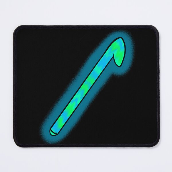 Item preview, Crochet hook Glowy blue green designed and sold by Chaotic-Crochet.