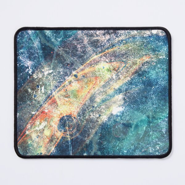 Item preview, Space Galaxy Ocean Blue Golden Texture designed and sold by LittleCuteBean.
