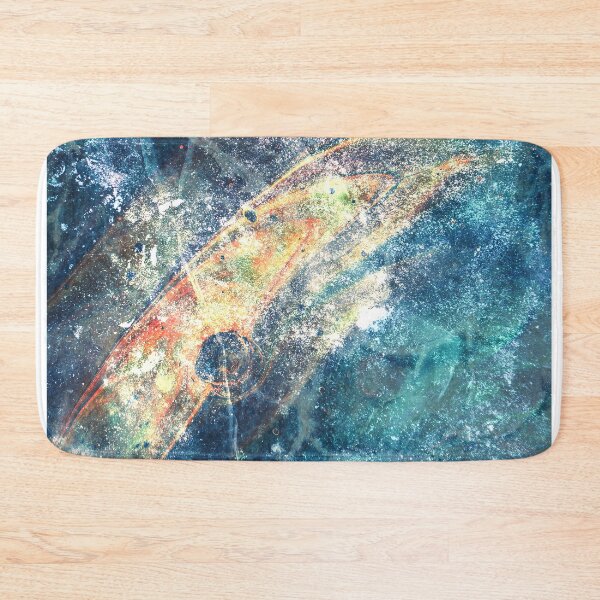 Item preview, Space Galaxy Ocean Blue Golden Texture designed and sold by LittleCuteBean.