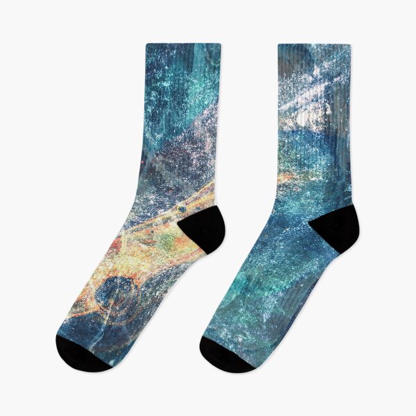 Item preview, Space Galaxy Ocean Blue Golden Texture designed and sold by LittleCuteBean.