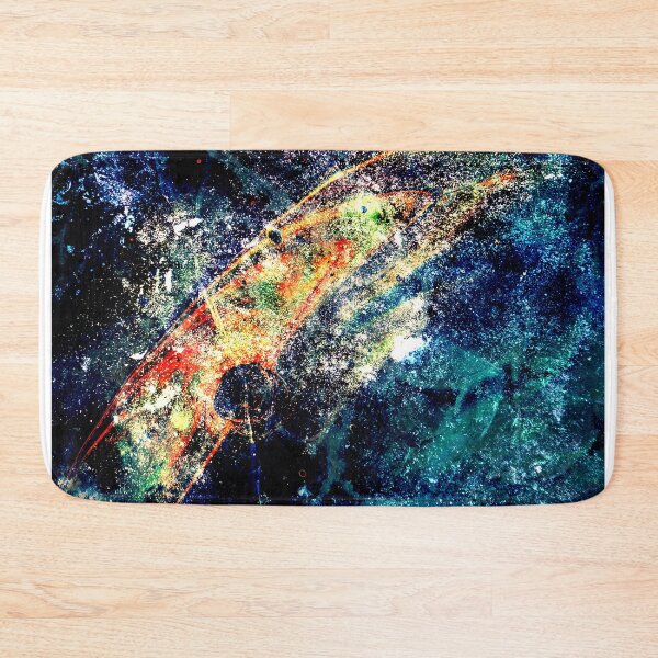 Item preview, Space Galaxy Dark Ocean Blue Golden Texture designed and sold by LittleCuteBean.