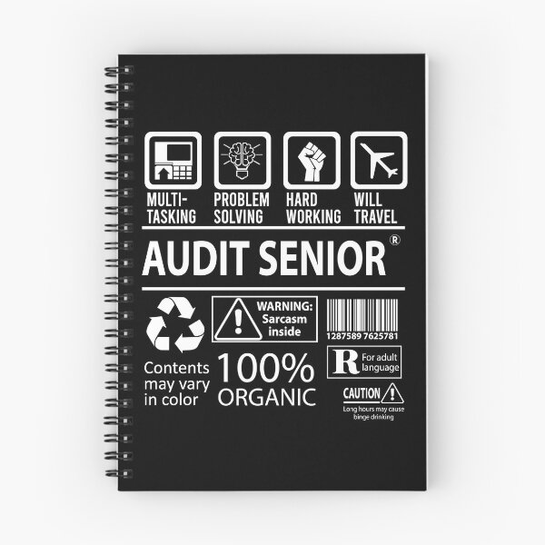 Aperçu de l'œuvre Audit Senior T Shirt - T-shirt d'article de cadeau d'emploi certifié multitâche créée et vendue par sabinacsnm.