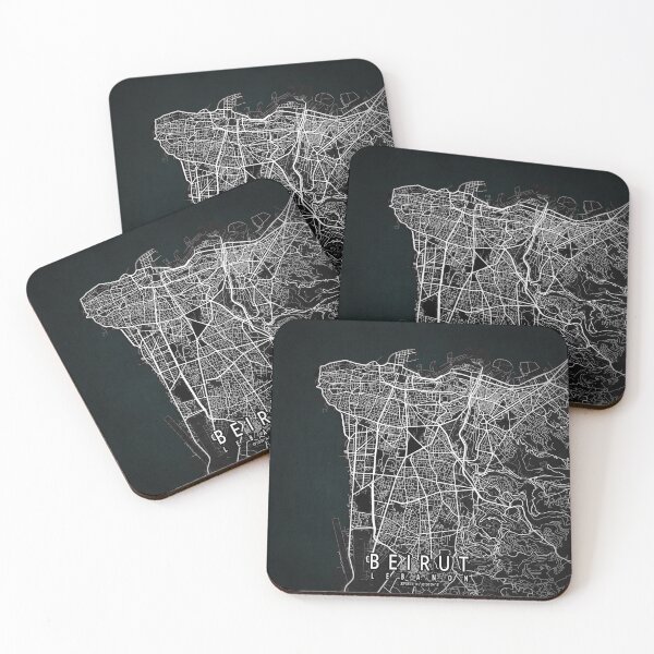 Item preview, Beirut City Map of Lebanon - Dark designed and sold by deMAP.