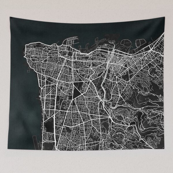 Item preview, Beirut City Map of Lebanon - Dark designed and sold by deMAP.