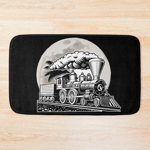 Item preview, Vintage Steam Train with Moon, Railroad Steam Engine Locomotive for Train Collector, Railway Enthusiast, Railroad Modellor or any Train Fan designed and sold by TheTrainRoom.