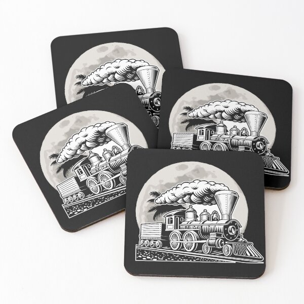 Item preview, Vintage Steam Train with Moon, Railroad Steam Engine Locomotive for Train Collector, Railway Enthusiast, Railroad Modellor or any Train Fan designed and sold by TheTrainRoom.