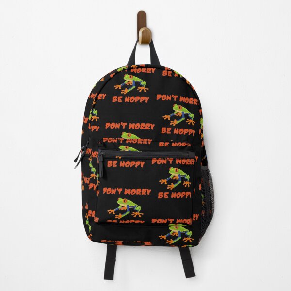 Item preview, Funny Don’t Worry Be Hoppy Red Eyed Tree Frog Amphibian design designed and sold by jakehughes2015.