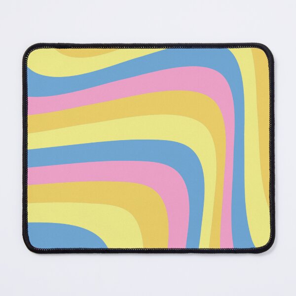 Item preview, wavy abstract denmark pastel art inspired by the pansexual pride flag colors designed and sold by forkmuddies.