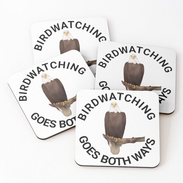 Item preview, Birdwatching goes both ways- Eagle illustration meme designed and sold by Midnightviera.
