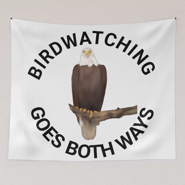 Item preview, Birdwatching goes both ways- Eagle illustration meme designed and sold by Midnightviera.