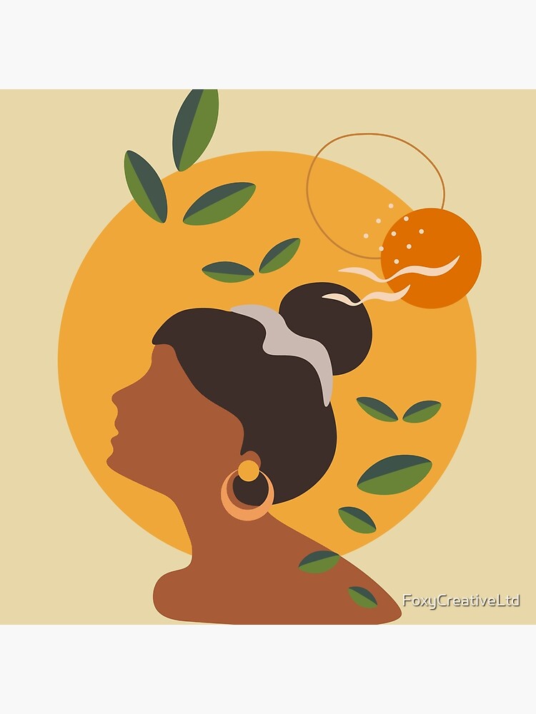 Thumbnail 4 of 4, Pillow, Gaia – Abstract Woman Illustration designed and sold by FoxyCreativeLtd.
