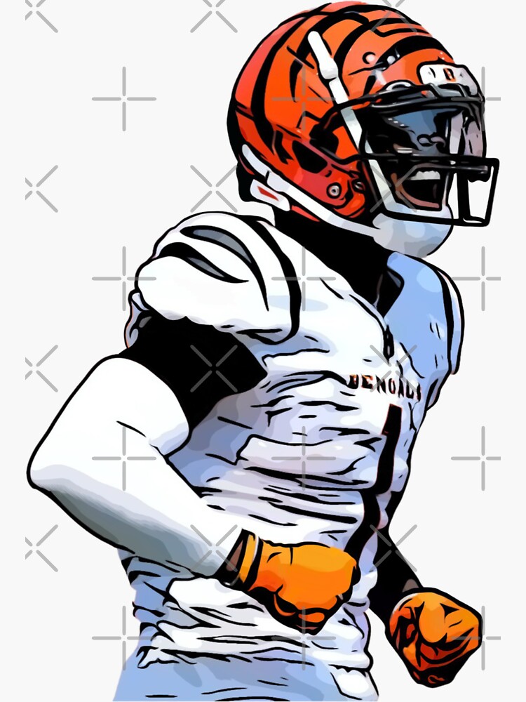 How to Draw Ja'Marr Chase for Kids - Cincinnati Bengals Football 