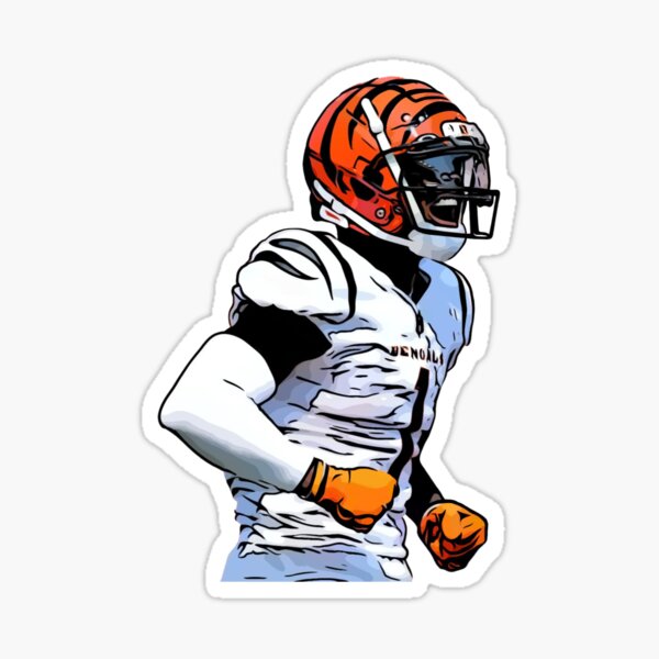 Cincinnati Bengals STICKER - Cartoon Burrow Chase NFL Football Doghouse