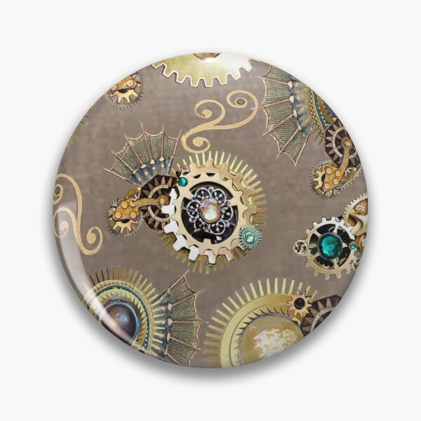 Item preview, gear, lamp, steampunk, paisley, gold, sand background, trend  year designed and sold by Maria Mihailova.