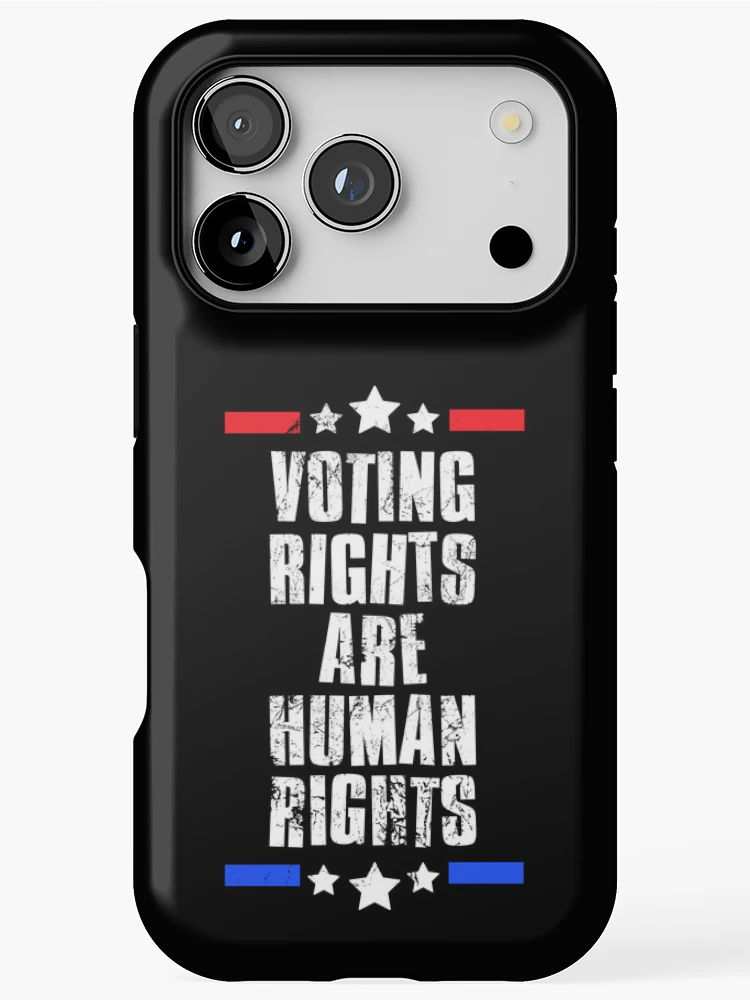 Thumbnail 1 of 4, iPhone Case, Voting Rights are Human Rights, We Want Voting Rights designed and sold by FNStuff.