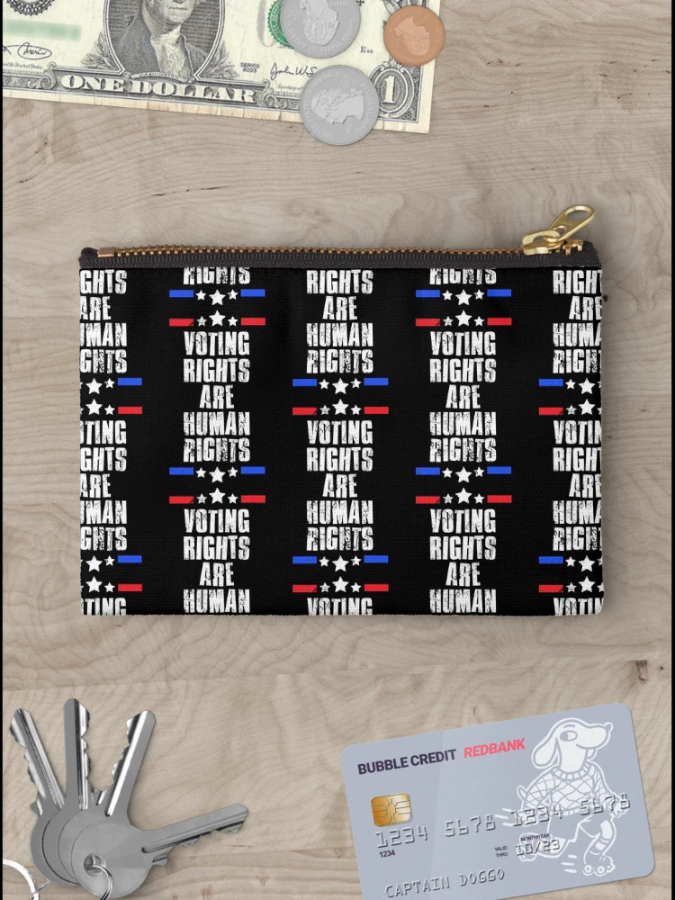 Thumbnail 3 of 4, Zipper Pouch, Voting Rights are Human Rights, We Want Voting Rights designed and sold by FNStuff.