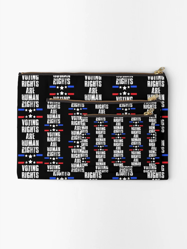Thumbnail 2 of 4, Zipper Pouch, Voting Rights are Human Rights, We Want Voting Rights designed and sold by FNStuff.